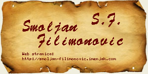 Smoljan Filimonović vizit kartica